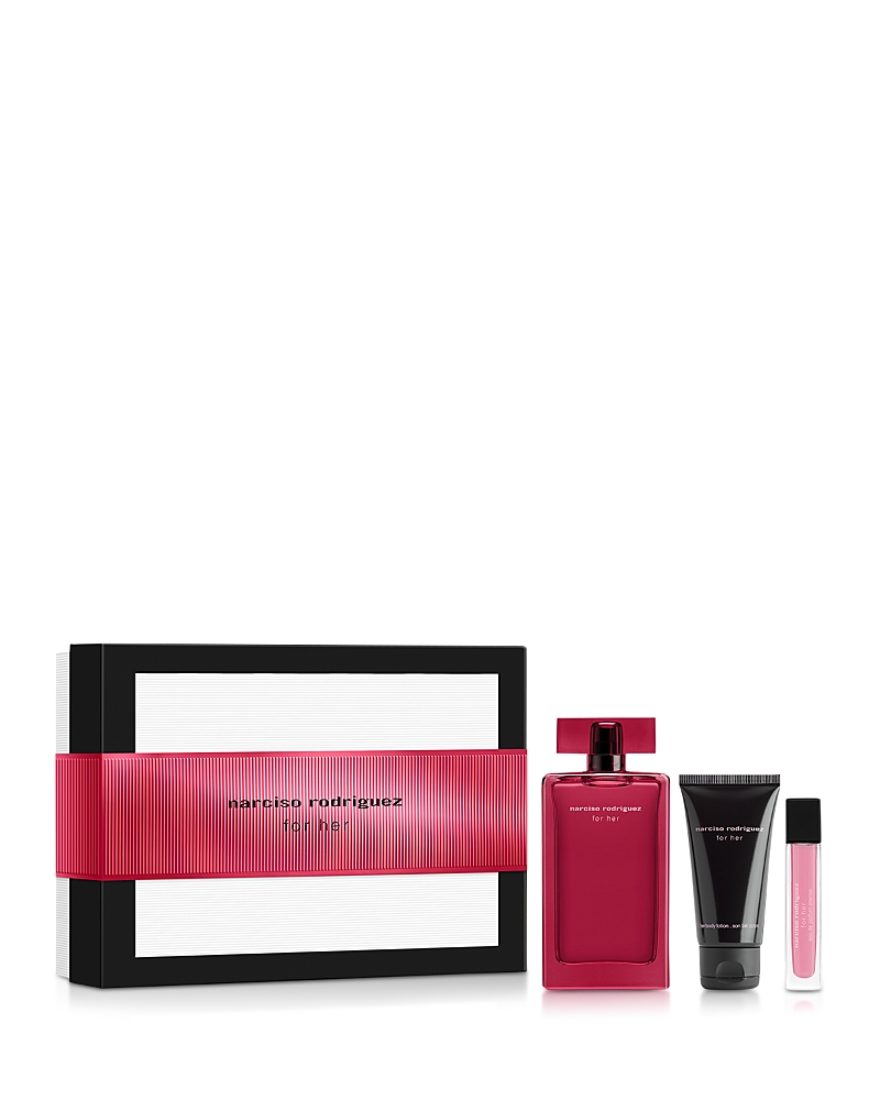 Narciso Rodriguez Ladies For Her Intense Gift Set Fragrances 3423222133818 In Pink