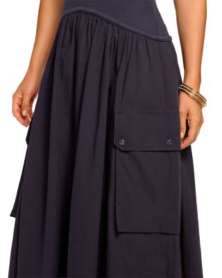 Simonne Mixed Media Halter Dress