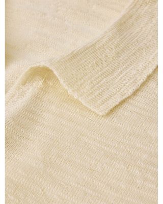 Luciano Slub Open Collar Polo Sweater