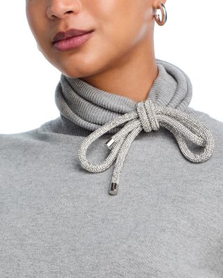 Crystal Knot Turtleneck Sweater