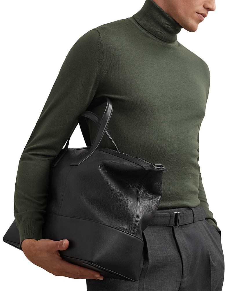 Reiss Caine Slim Fit Roll Neck Sweater In Green