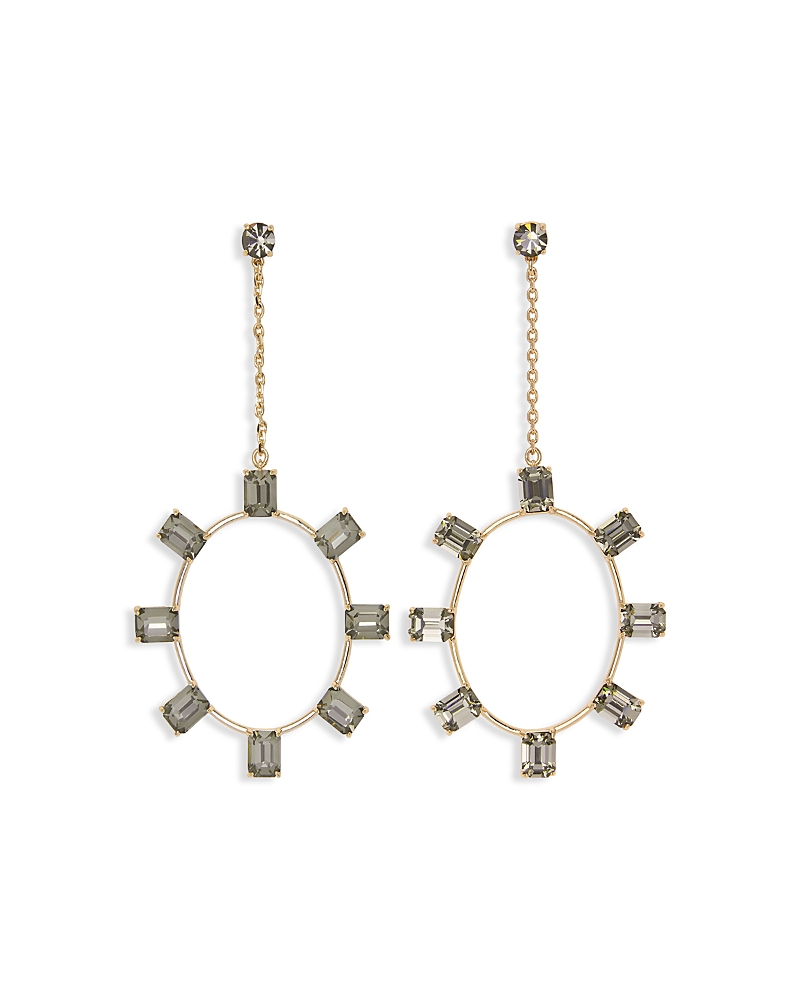 Ramy Brook Stone Jewelry Alanna Long Circle Drop Earrings In Gray