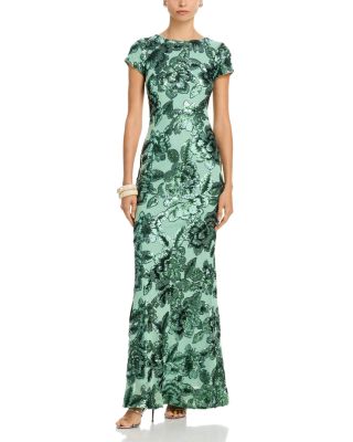 Floral Sequin Mesh Dress - Exclusive 