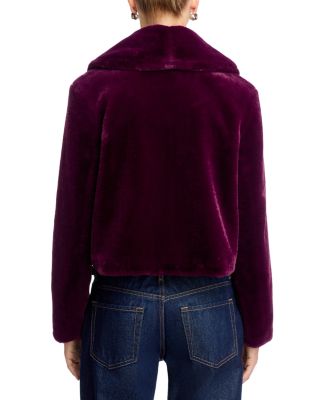 Shawl Collar Faux Fur Coat