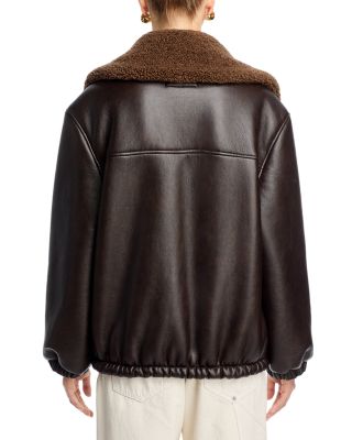 Icon Status Shawl Collar Faux Leather Coat