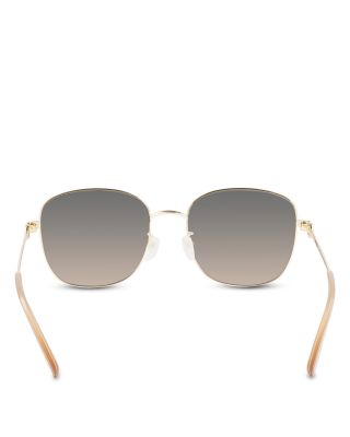 Metal Gancini Square Sunglasses, 60mm