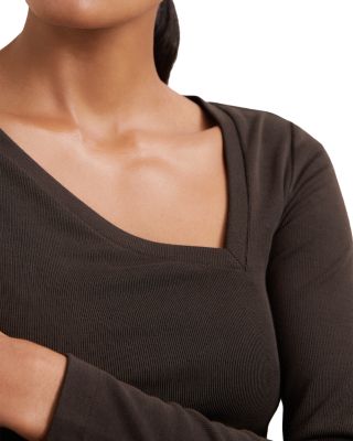 Felicity Asymmetric Neck Long Sleeve Top