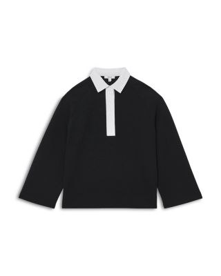 Gaia Open Collar Contrast Top