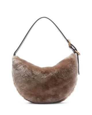 Mercer Small Shearling Hobo Bag