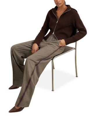 Petite Tarley Side Stripe Check Pants 