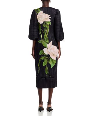 Floral Print Crinkle Dress