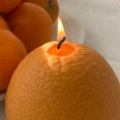 Large Orange Candle