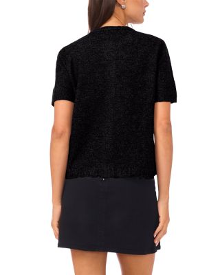 Short Sleeved Crewneck Cardigan