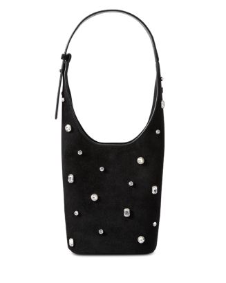 Veronica Beard Crystal Embellished Leather Shoulder Bag