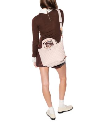 Small Quilted Nylon Sutton Deluxe Top Handle Bag 