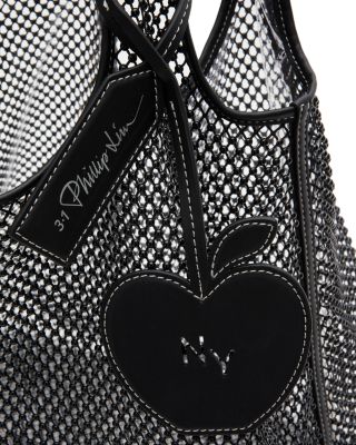 Extra Large Embellished Mesh Market Tote Bag