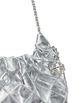 Fleming Mini Metallic Leather Hobo Bag