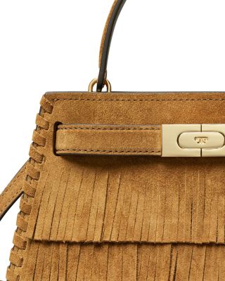 Lee Radziwill Petite Fringed Suede Top Handle Bag