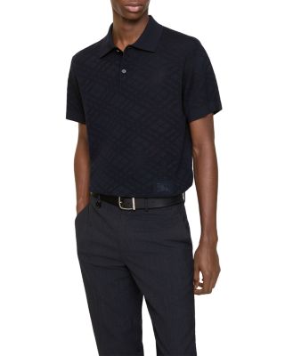 Marcus Check Wool Polo Shirt