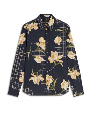 Quorik Printed Long Sleeve Button Front Shirt