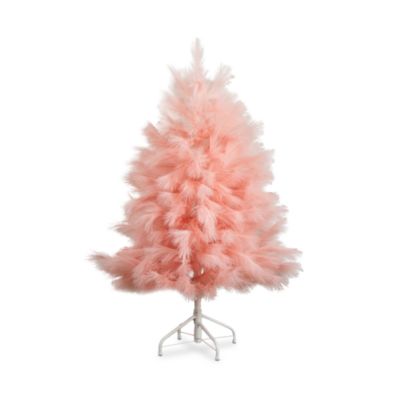 Artificial Pink Pampas Grass 4&#39; Christmas Tree