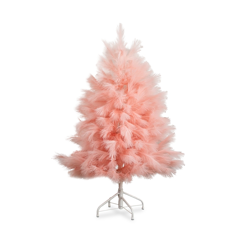 Nearly Natural 4ft. Artificial Pink Pampas Grass Christmas Tree In Pink