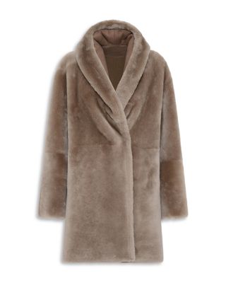 Malia Shearling Shawl Collar Coat