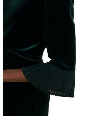 Petites Violet Velvet Dress