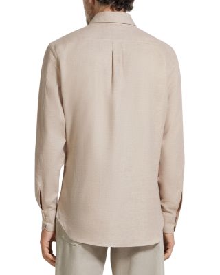 Long Sleeve Button Front Cotton Shirt