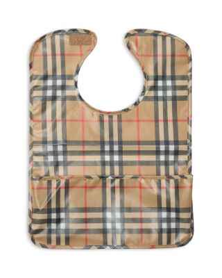 Unisex Wesley Check Coated Cotton Bib - Baby