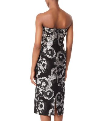  Lotus Floral-Print Embellished Midi Dress