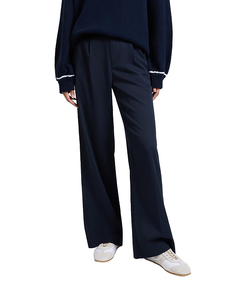 Onia Lyocell Pleated Trouser In Blue