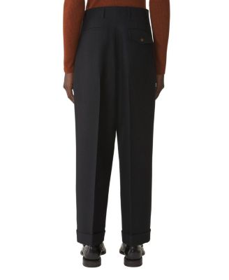  Wide-Leg Flannel Pants