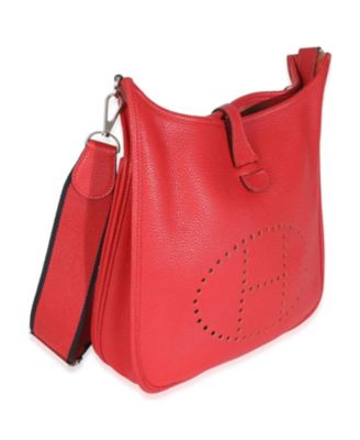 Pre-Owned HermA s Evelyne PM Leather Handbag