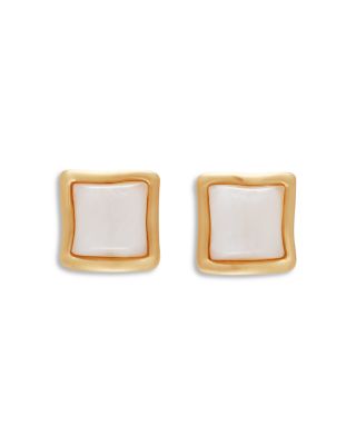 Suni Mother Of Pearl Framed Drop Earrings