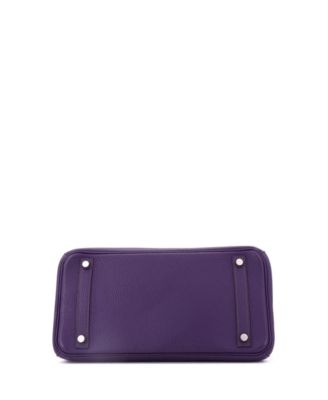 Birkin 30 Handbag Purple Togo with Palladium Hardware