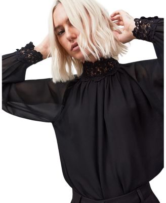  Lace Neck And Cuff Blouse