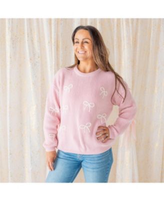 Women&#39;s All Over Bows Knit Sweater