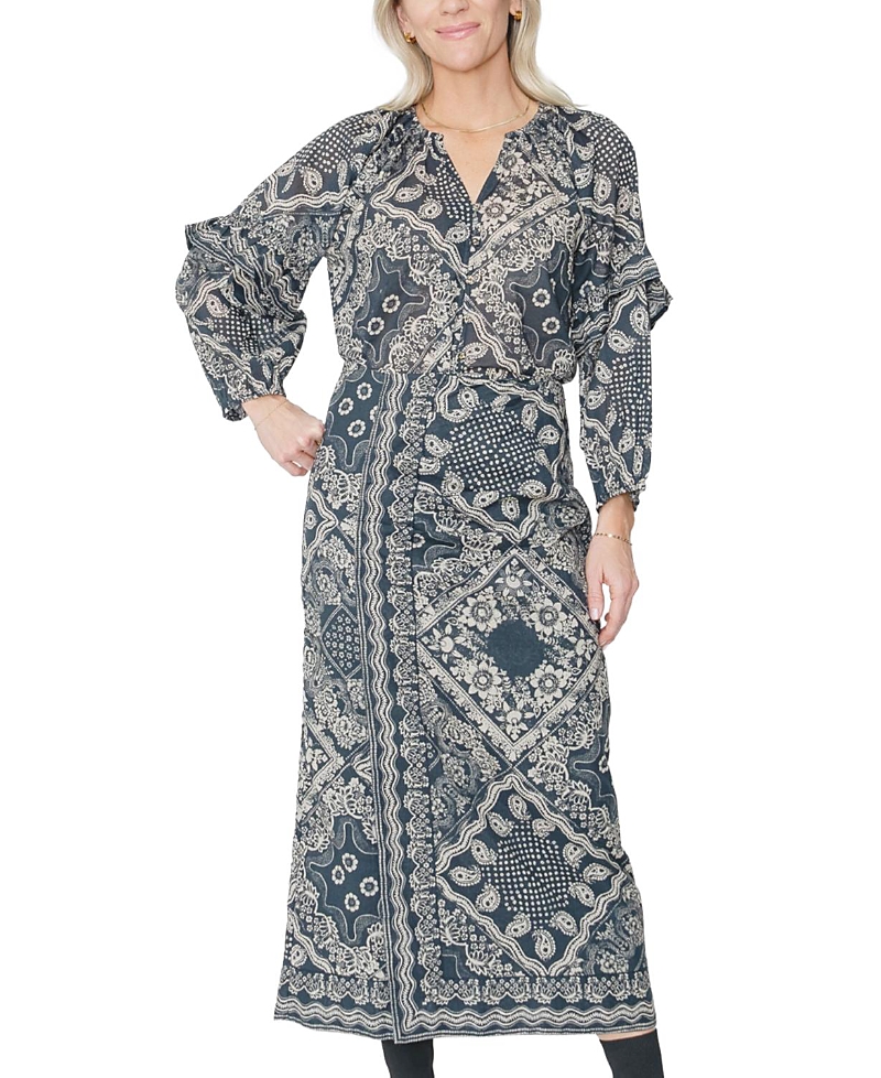 West Of Nadine Midi Dress In Multi