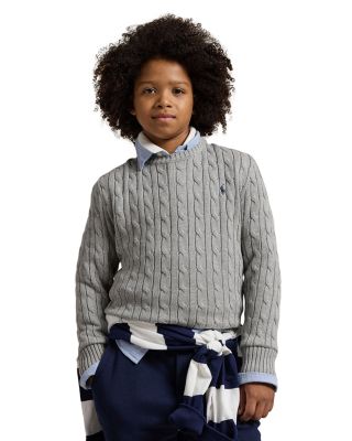 Boys' Cable-Knit Cotton Sweater - Little Kid, Big Kid