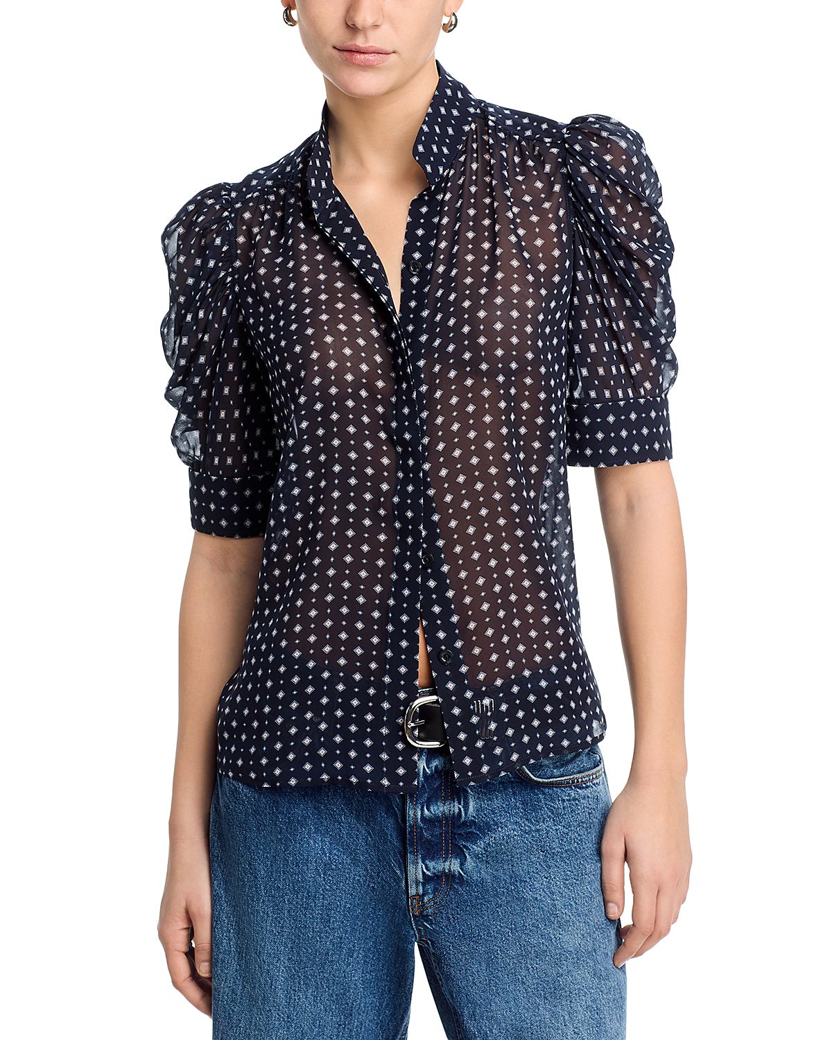 Frame The Tie Print Gillian Top