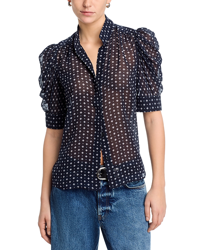 Frame The Tie Print Gillian Top