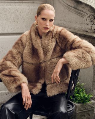 Azure Faux Leather Cropped Pants 