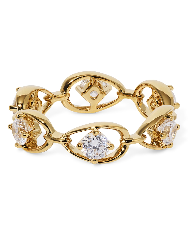 Nadri It Girl Cubic Zirconia Chain Ring In Gold