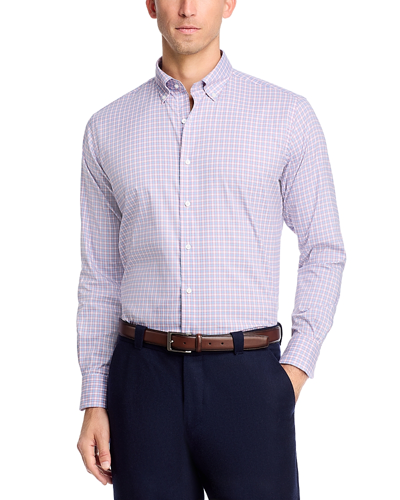 Peter Millar Felix Crown Long Sleeve Button Down Shirt In Purple