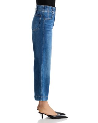 The Seamed High Rise Wide Jeans in Charity