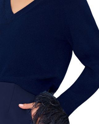 Wool Blend V Neck Sweater