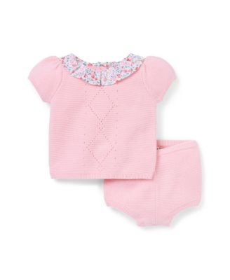  Girls' Baby Floral Collar Matching Set - Baby