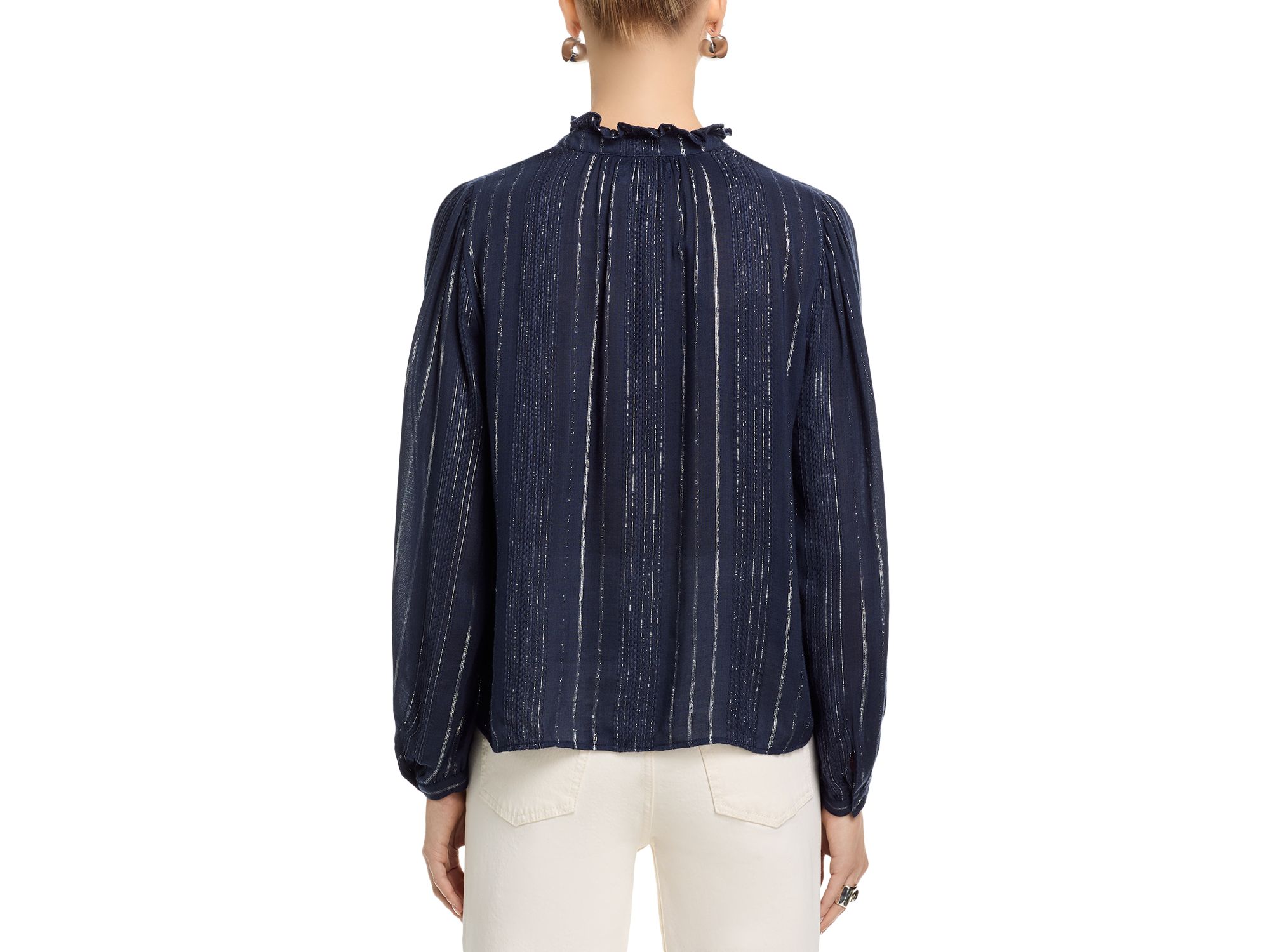 Cynthia Metallic Threaded Blouse — Image 3