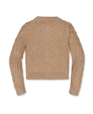 Girls' Organic Long Sleeve Herringbone Cardigan Sweater - Little Kid, Big Kid